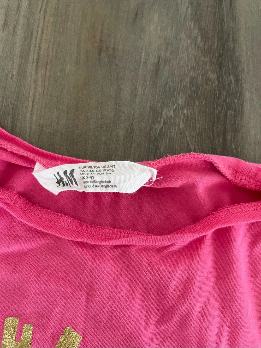 H&M Halloween Hot Pink Long-Sleeve Tee with Ghost Graphic for girls size 3-4T